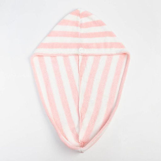 Чалма для сушки волос Этель Полоски, цв.розовый, 65*25 см, 100% п/э  фото 2