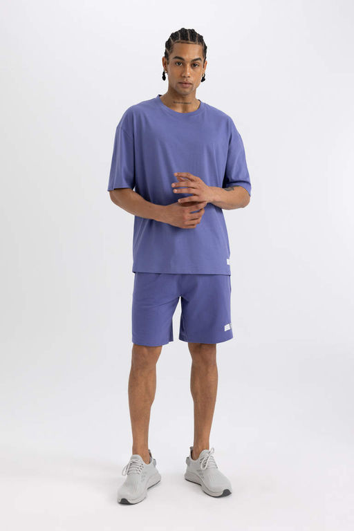 DeFactoFit Slim Fit Dar Kesim Cepli Bask?l? Sporcu Sort  фото 2