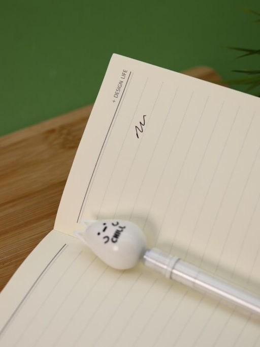 Ручка с магнитной насадкой "Chill kitten", white