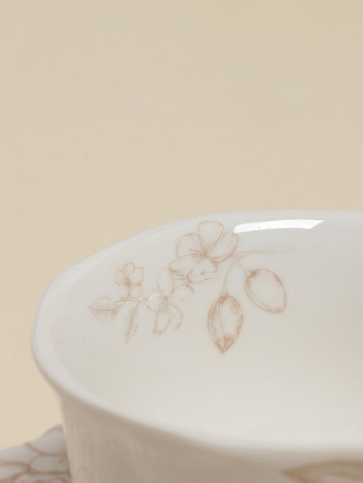 Чайная пара SL Home Аманде, чашка 220 мл, блюдце 17?17?2 см, фарфор, белая