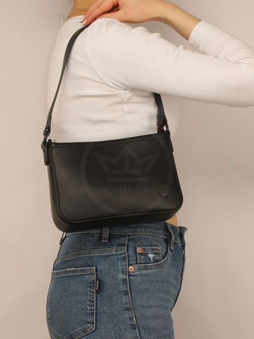 Сумка женская искусственная кожа DJ-СМ 7423-BLACK, 1отд, плечевой ремень, черный SALE 265260 - Adelia фото 9