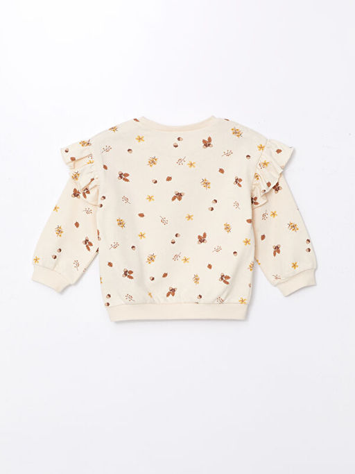 Bisiklet Yaka Bask?l? K?z Bebek Sweatshirt - Waikiki фото 2