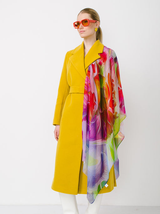 Большой мягкий очень нежный двусторонний палантин в стиле арт-деко - Tantino фото 6