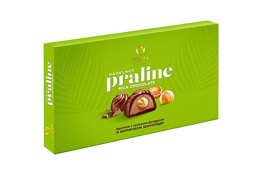 OZera, шоколадные конфеты Пралине с цельным фундуком, 190 г