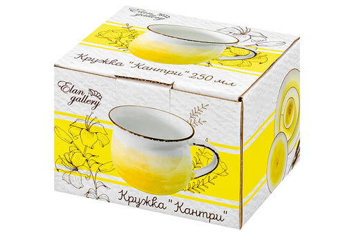 Кружка 250 мл 11,5*9*7 см Кантри желтая - Elan gallery фото 10