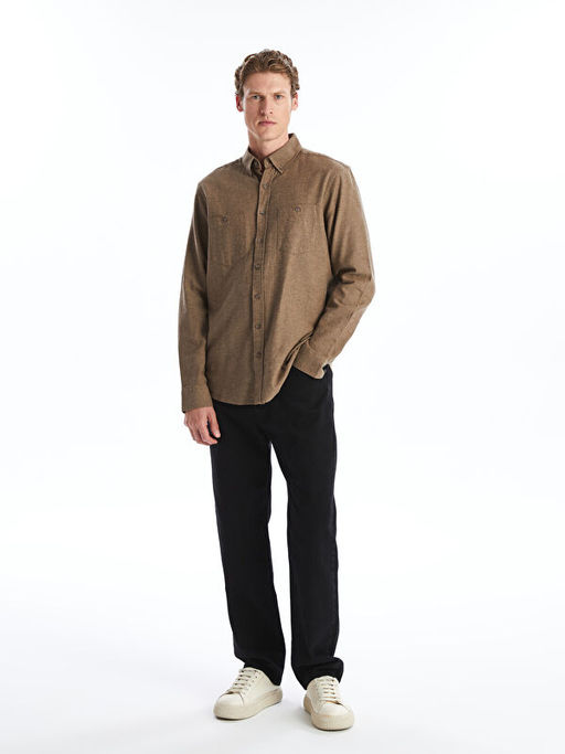 Regular Fit Uzun Kollu Gabardin Erkek G?mlek