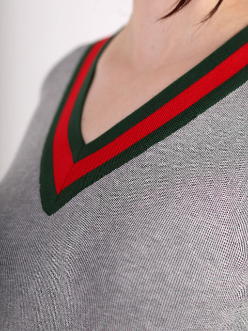 Туника-свитер серая больших размеров - Almond фото 2