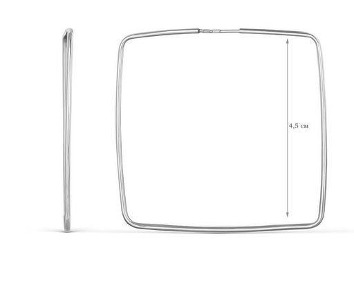 Серебряные серьги, без вставки, с-13,0