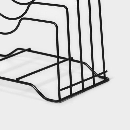 Держатель для крышек и разделочных досок Доляна, 26×16×22 см, чёрный