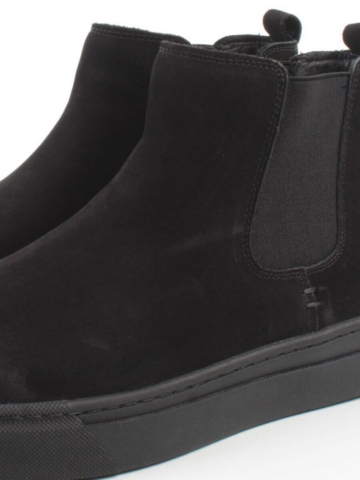 05-X30311A-1 BLACK Ботинки демисезонные мужские (натуральная кожа, байка)