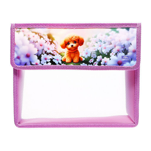 Папка для тетрадей, А5, пластиковая, 23×19×5 см «Пушистик»