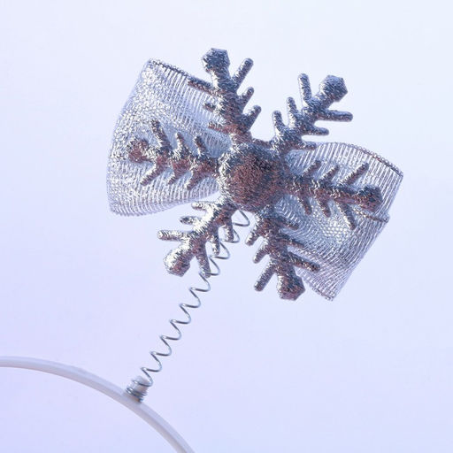 Цена за 6 шт. Ободок новогодний карнавальный Снежинка - Страна карнавалия фото 3