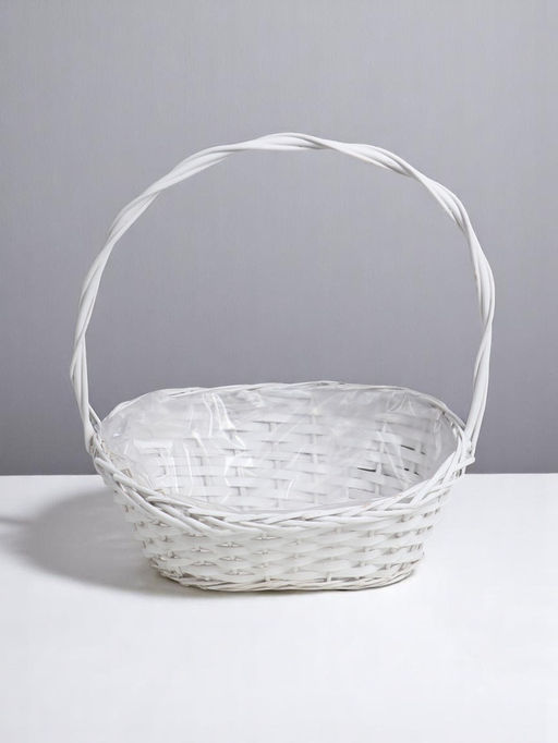 Корзина плетёная для хранения, лоза, овальная, со вставкой, серая, набор 3 шт.