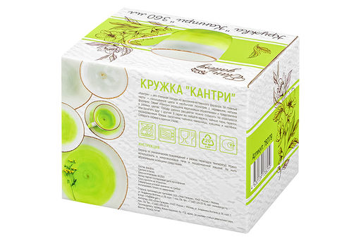 Кружка 360 мл 13*9*9 см Кантри зеленая - Elan gallery фото 9