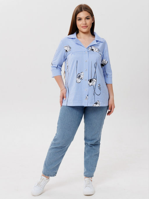 Блузка женская БЖ-73 (кулирка) Пудра - Elenatex фото 11