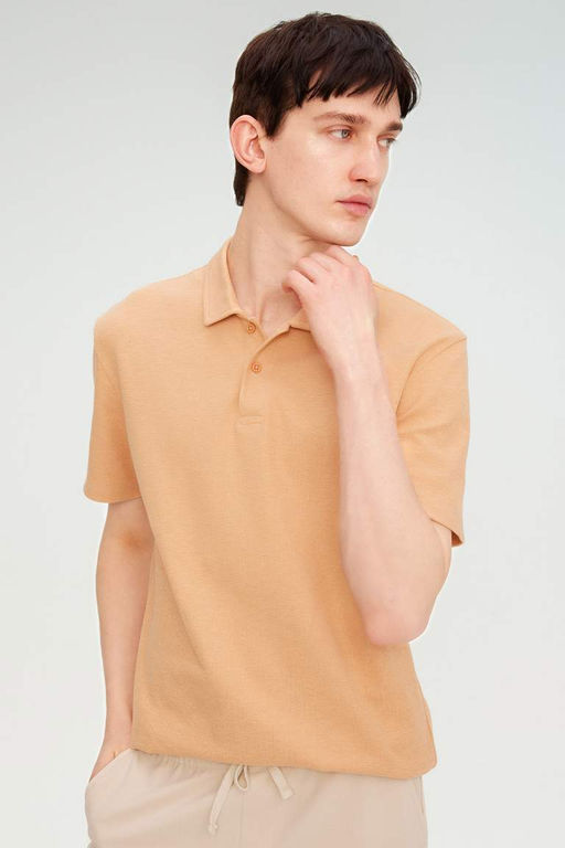 New Regular Fit Basic Duz K?sa Kollu Polo Tisort - Defacto фото 14
