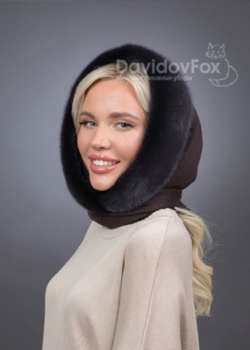 ВИДЕООБЗОР Платок Трикотаж Норка Кофе Граде