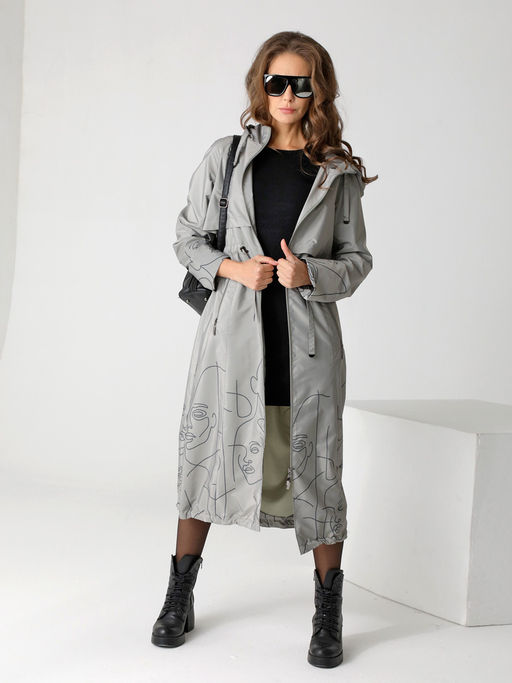 22126 Плащ оливковый - Dizzyway фото 3