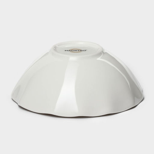 Салатник фигурный Magistro La Perle, 300 мл, d=13 см, фарфор, белый фото 4