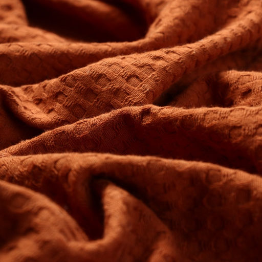 Плед вафельный «Этель» Waffle, 150×240 см, терракотовый, вафля 195 г/м²