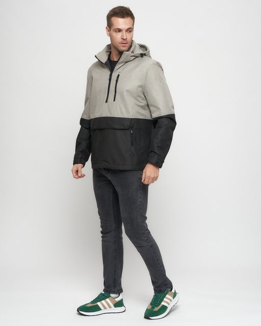 Куртка-анорак спортивная мужская бежевого цвета 3307B - Wonderrman фото 3