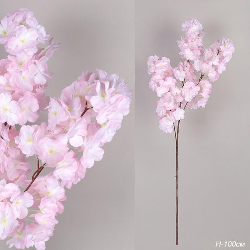 Цветок искусственный Сакура 100 см / NF-03PN /уп 250/белый - Галеонтрейд фото 4