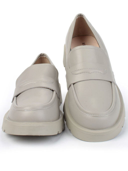 01-PDS132-2 GRAY Ботинки демисезонные женские (натуральная кожа)