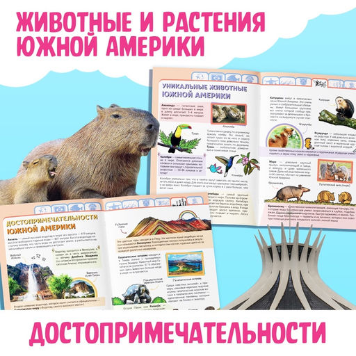 Цена за 3 шт. Энциклопедия детская «Южная Америка», 16 стр., 5+