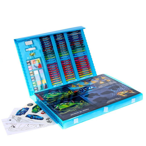 Набор для творчества Крутые тачки, с мольбертом, 208 предметов - Школа талантов фото 2