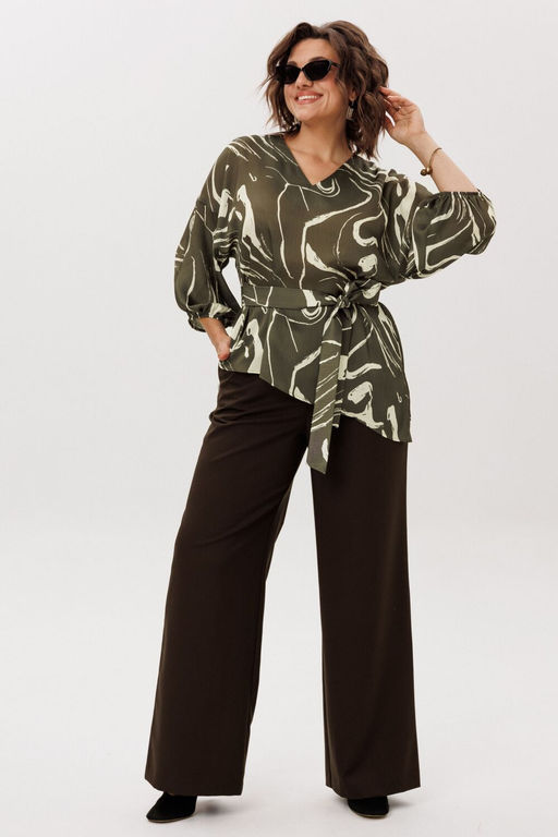 Брюки ANELLI 1702 блестящий каштан