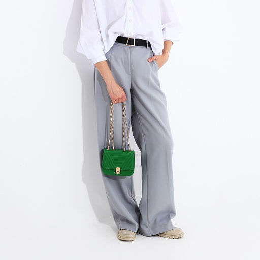 Сумка-мессенджер на клапане, цвет зелёный - Simaland фото 3