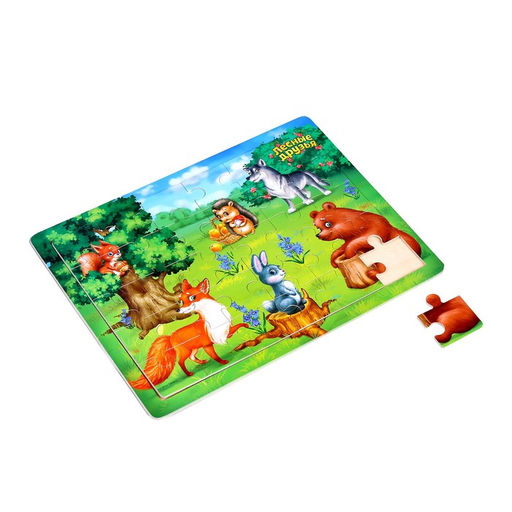 Пазл большой Лесные друзья, 30 элементов - Лесная мастерская фото 7