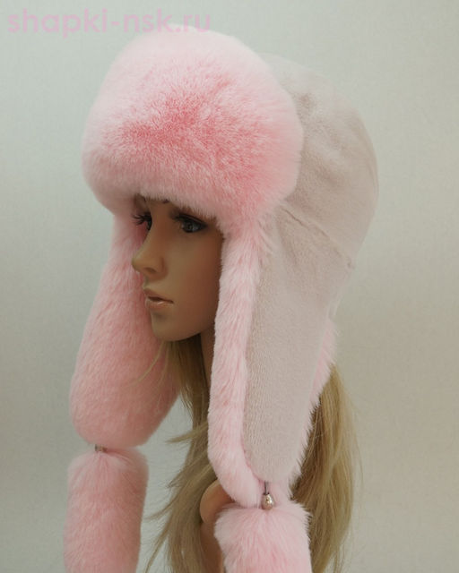 Норд кролик/песец Ушанка женская (56-58)