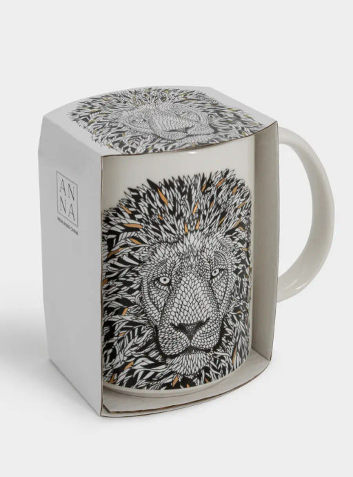 Кружка, 500 мл, фарфор N, белая, Лев, Wild - Anna lafarg фото 8