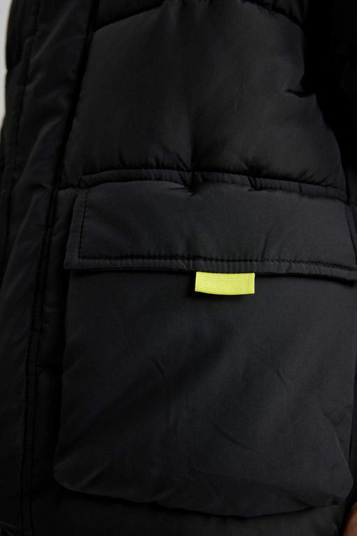 Водоотталкивающая куртка-пуховик с капюшоном для мальчиков - Defacto фото 6