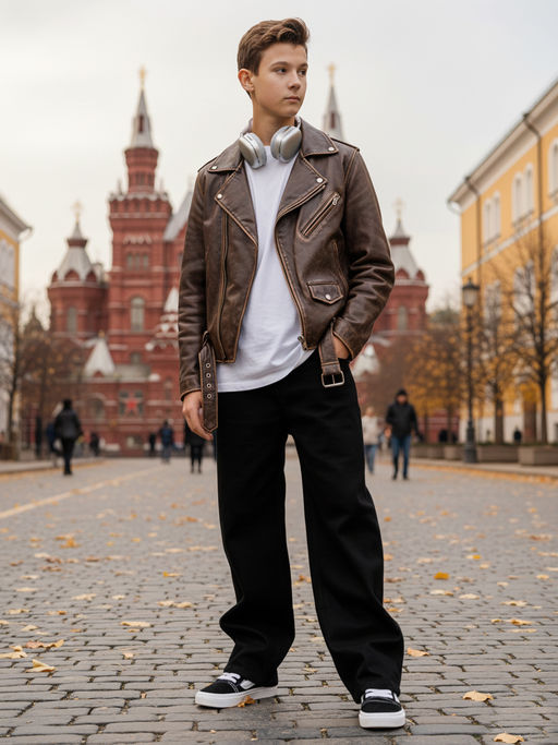 Джинсы-багги утеплённые для мальчиков