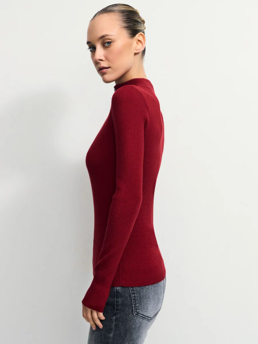 Джемпер в рубчик с молнией / Zarina  фото 5