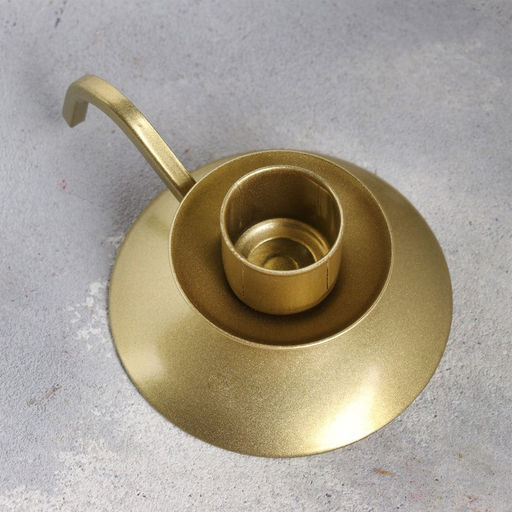 Подсвечник «Ретро» металл на одну свечу, 10×4 см, золотой