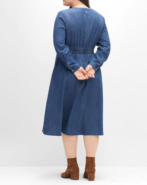 Джинсовое платье, синее - Sheego фото 4