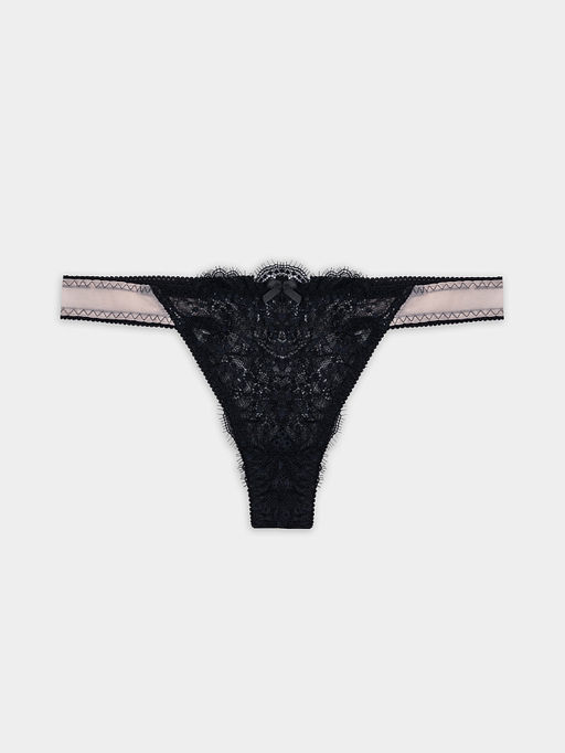 Цена за 2 штуки! Трусы бразилиана женские черные кружевные - Mark formelle фото 8