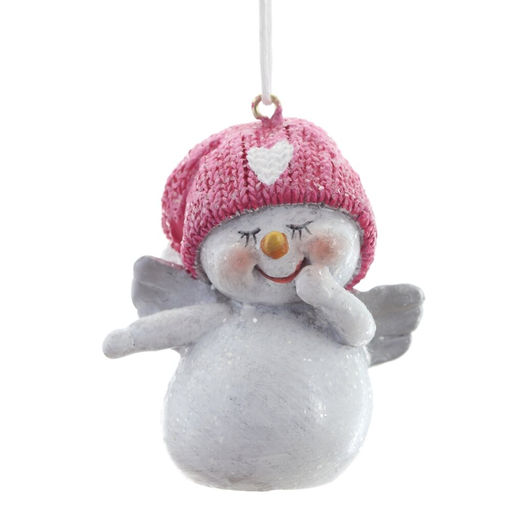 Фигурка декоративная подвесная "Снеговик", L4,5 W4 H5,5 см, 2в.