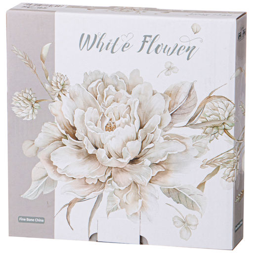 НАБОР ТАРЕЛОК ЗАКУСОЧНЫХ LEFARD WHITE FLOWER 2 ШТ. 20,5 СМ СЕРЫЙ  фото 2