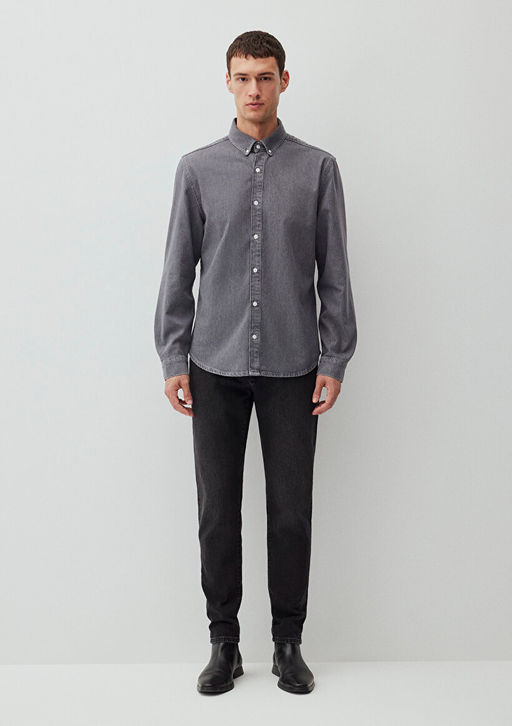 Brad Mavi Edition Gri Jean Gomlek  фото 2