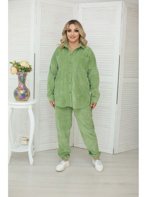 КОСТЮМ ТАРРАВО рубашка+джоггеры МИКРОВЕЛЬВЕТ