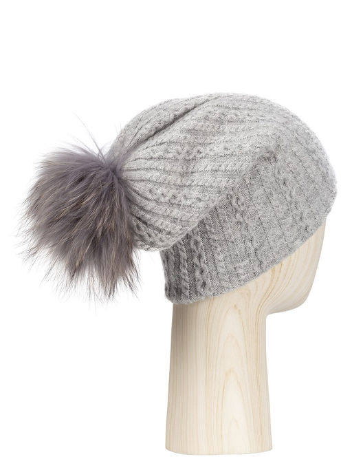 Шапка жен. шерсть+анг+виск LB-D77017 l.grey - Labbra фото 2