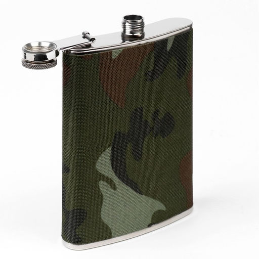 Подарочный набор 5 в 1 Хаки, фляжка 270 мл, 2 стопки, ручка, брелок, металл, текстиль - Simaland фото 3