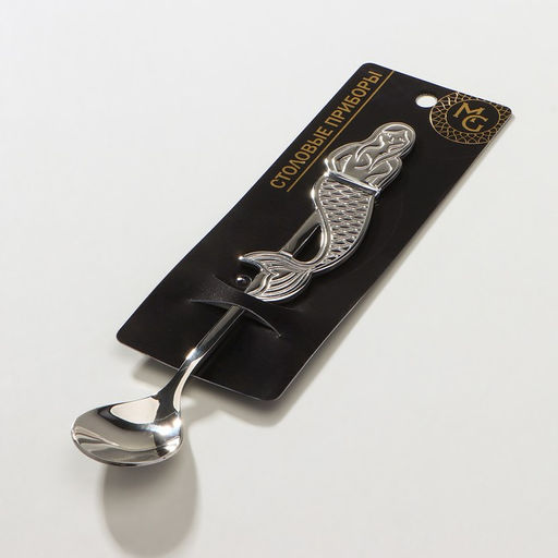 Ложка десертная из нержавеющей стали Magistro Русалочка, длина 16 см, цвет серебряный  фото 6