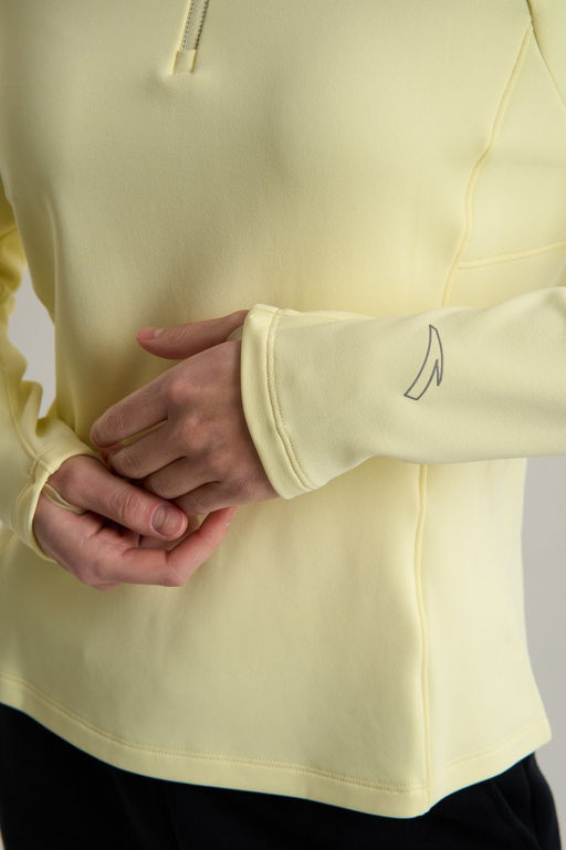 Лонгслив half-zip утепленный Желтый ANTA RUNNING LS Tee фото 9