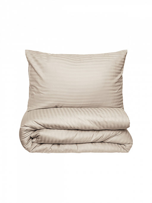 Пододеяльник сатин-страйп 145x210 бежевый сатин - Denastia фото 3