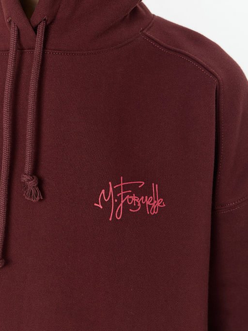 Теплое худи женское коричневое с начесом